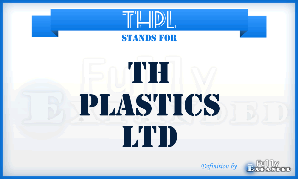 THPL - TH Plastics Ltd