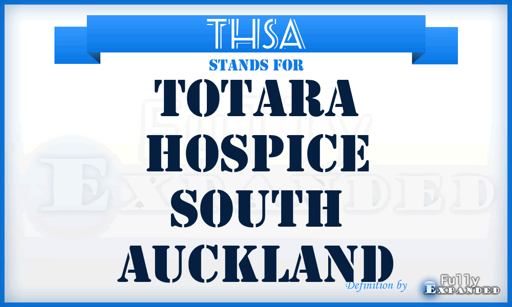 THSA - Totara Hospice South Auckland