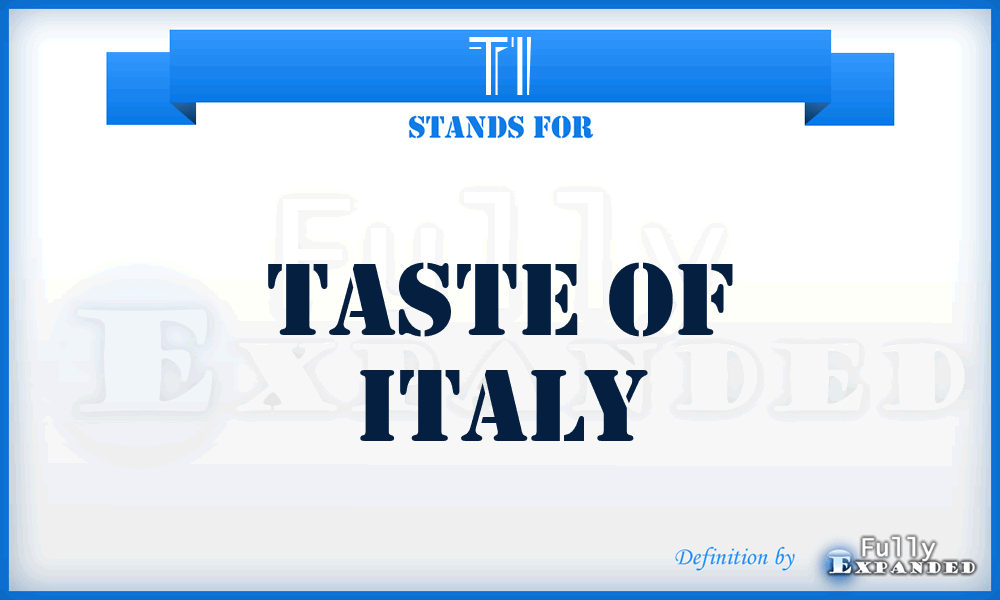 TI - Taste of Italy