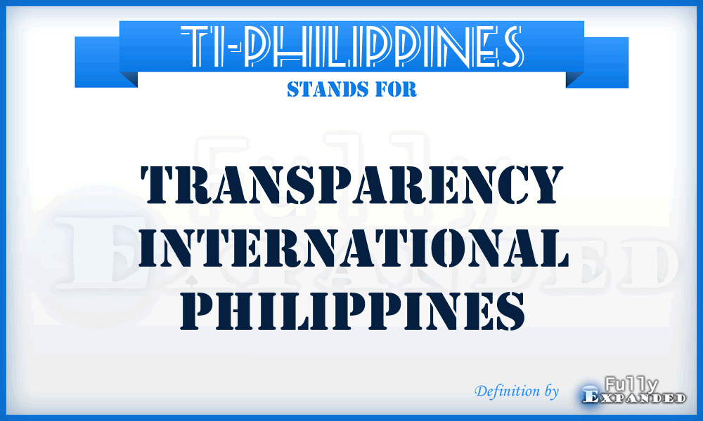TI-Philippines - Transparency International Philippines