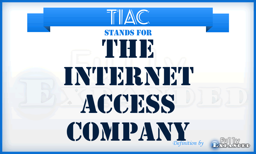 TIAC - The Internet Access Company