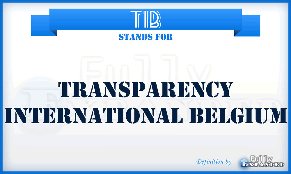 TIB - Transparency International Belgium