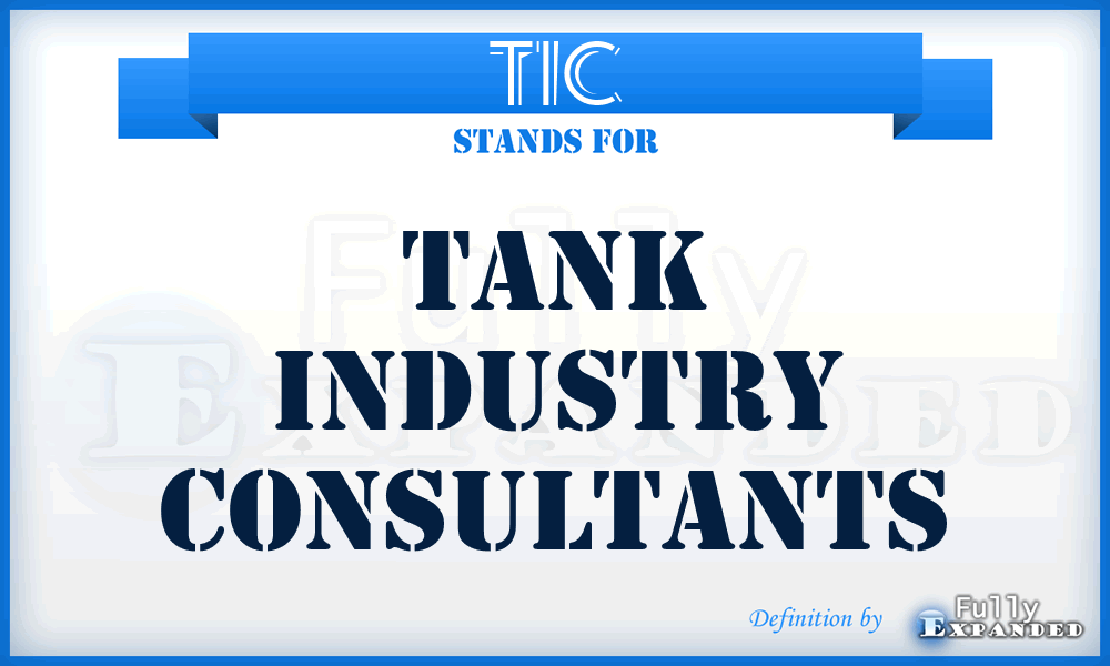 TIC - Tank Industry Consultants