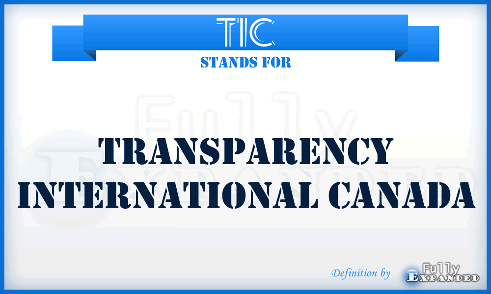 TIC - Transparency International Canada