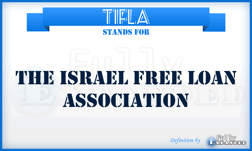 TIFLA - The Israel Free Loan Association