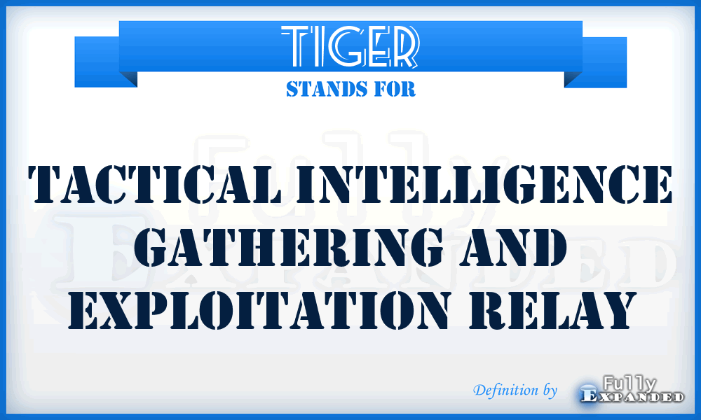 TIGER - Tactical Intelligence Gathering and Exploitation Relay