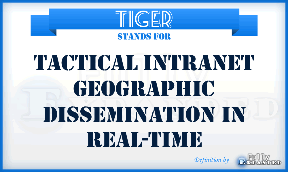 TIGER - Tactical Intranet Geographic dissEmination in Real-time