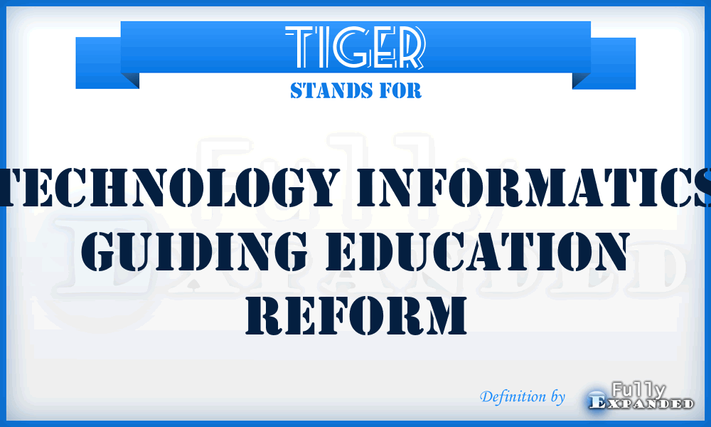 TIGER - Technology Informatics Guiding Education Reform