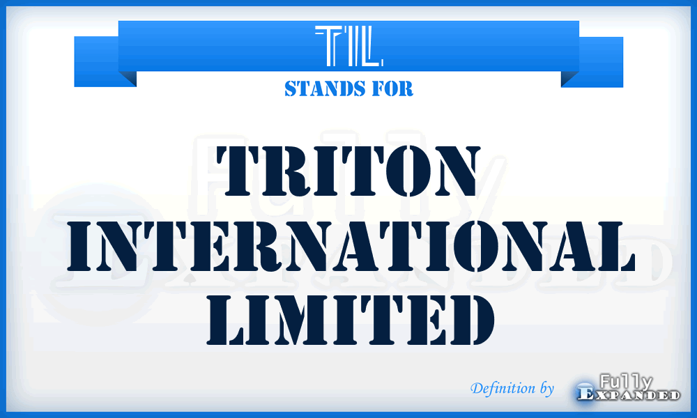 TIL - Triton International Limited