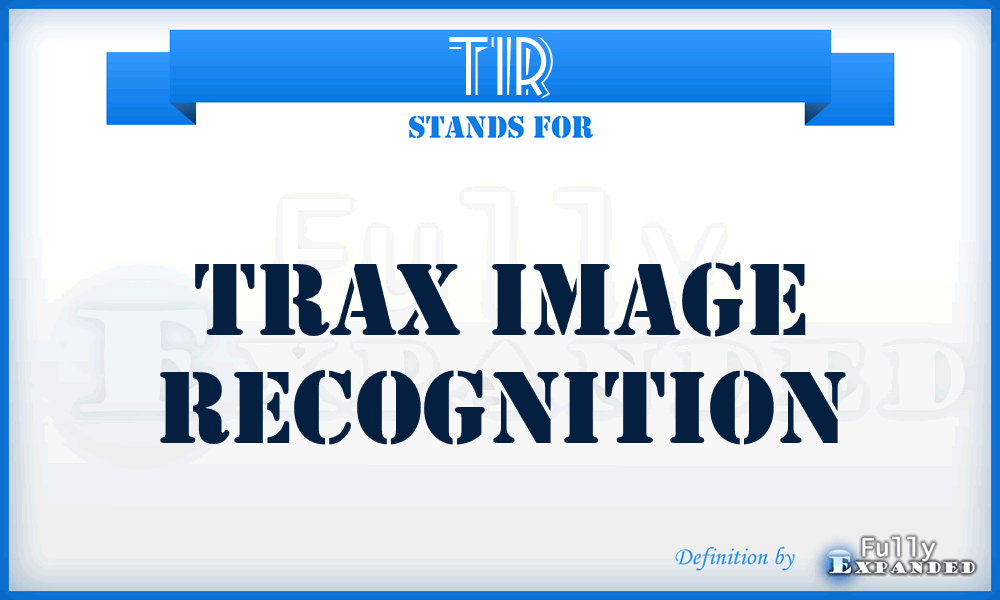 TIR - Trax Image Recognition