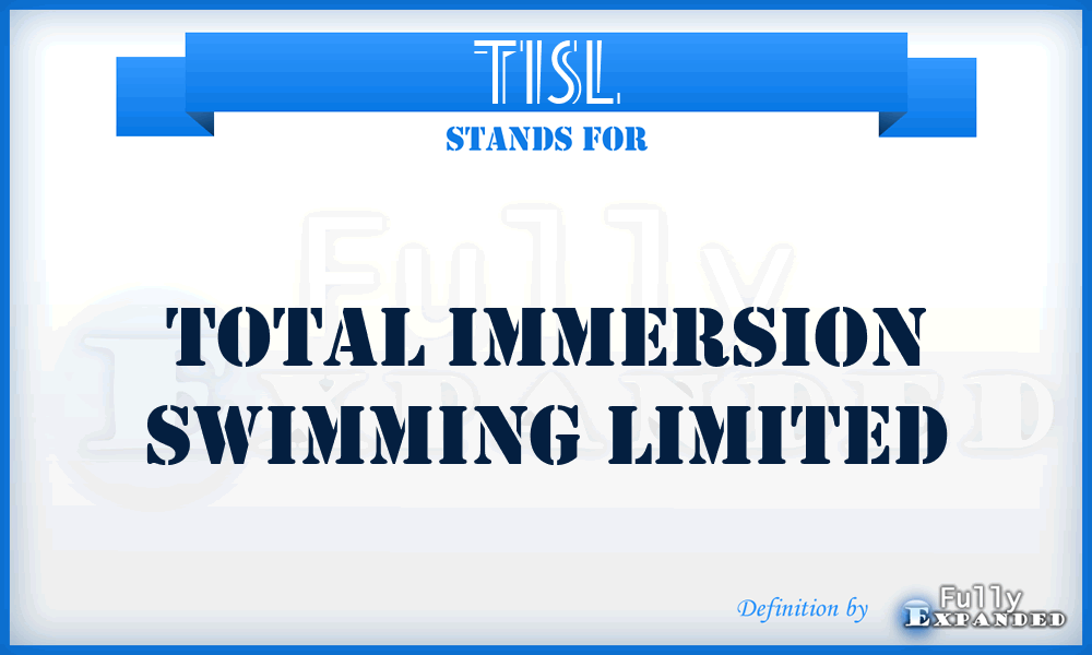 TISL - Total Immersion Swimming Limited