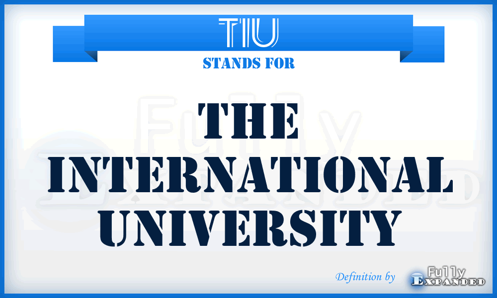 TIU - The International University