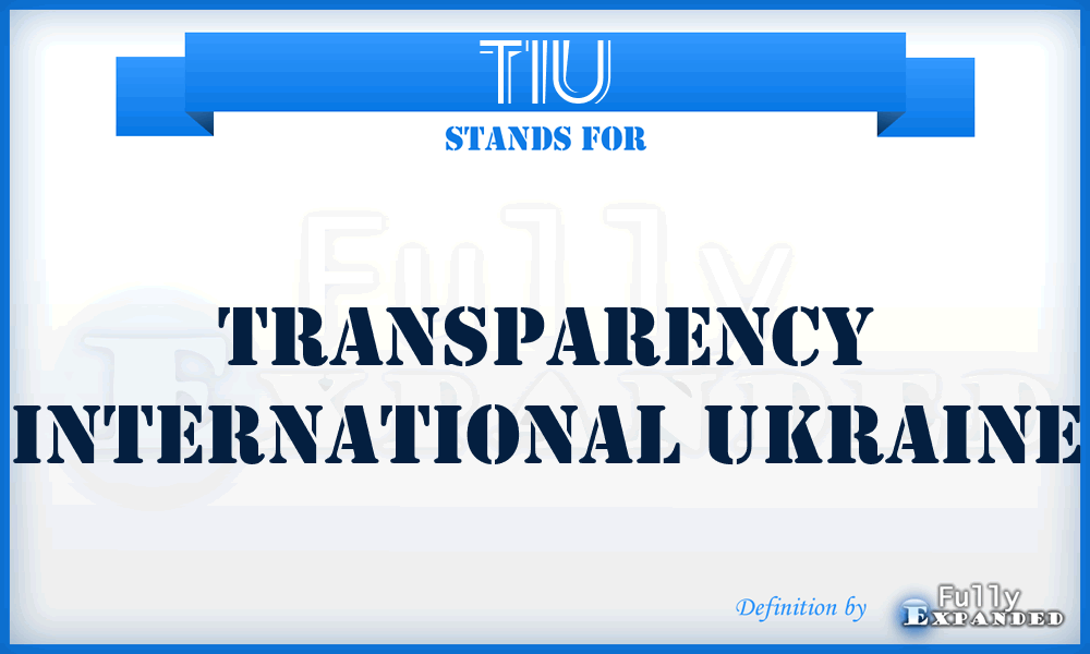TIU - Transparency International Ukraine