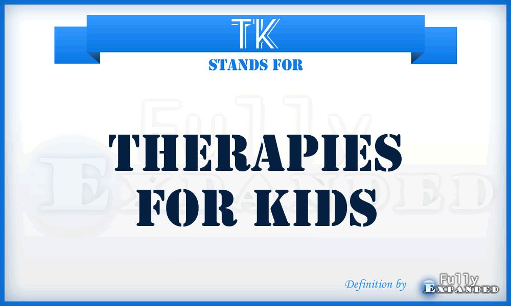 TK - Therapies for Kids