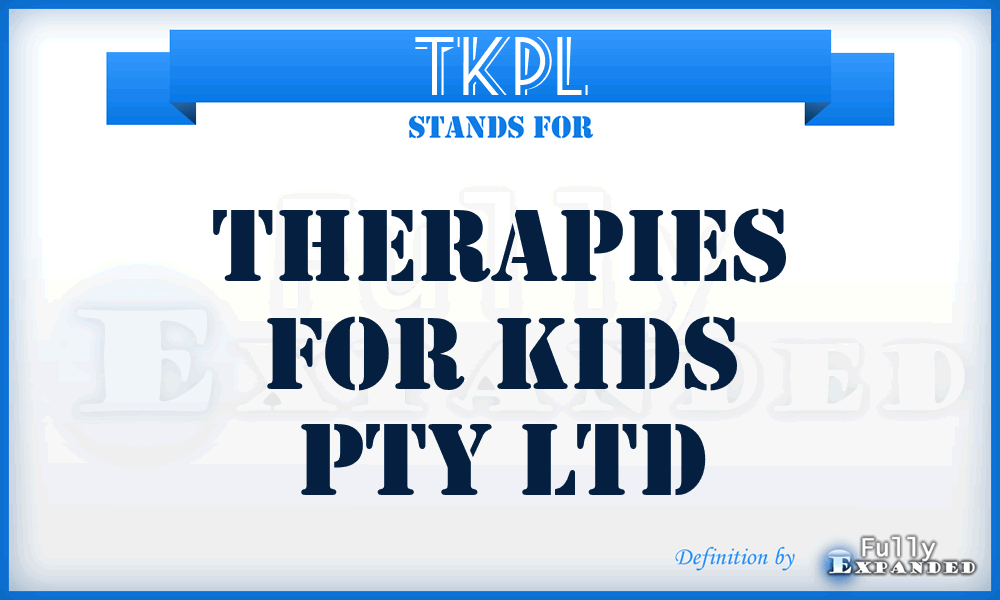 TKPL - Therapies for Kids Pty Ltd