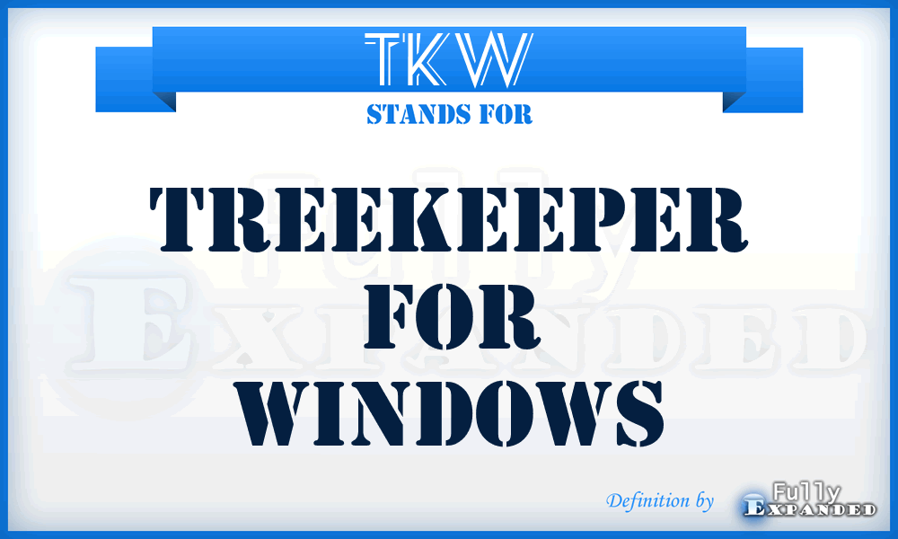 TKW - TreeKeeper for Windows