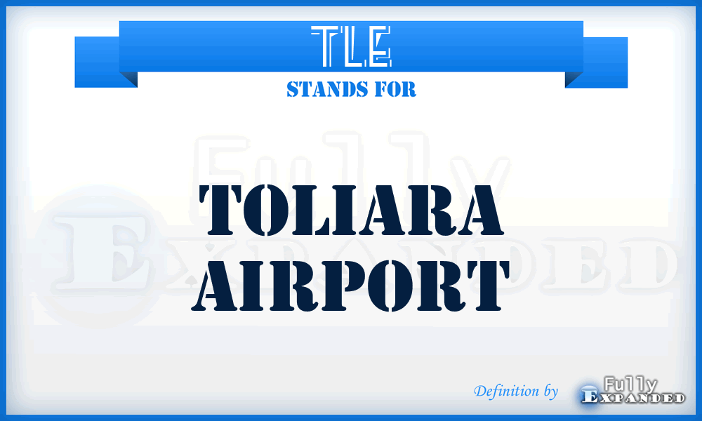 TLE - Toliara airport