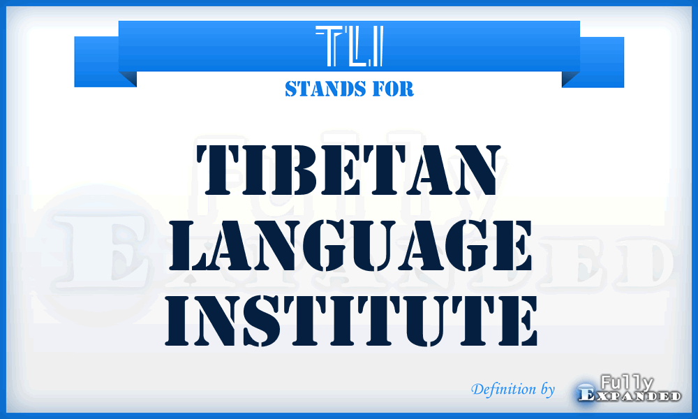 TLI - Tibetan Language Institute