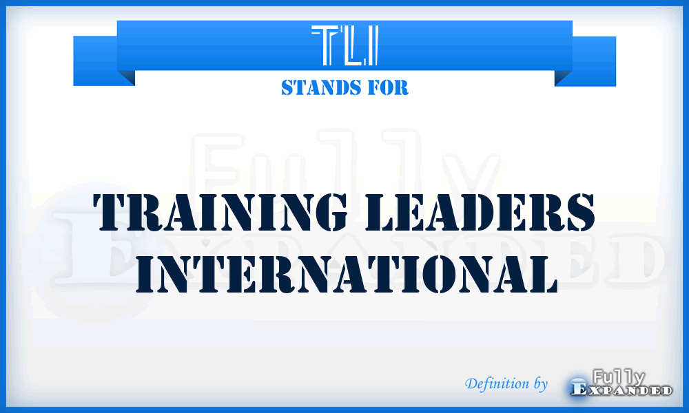 TLI - Training Leaders International