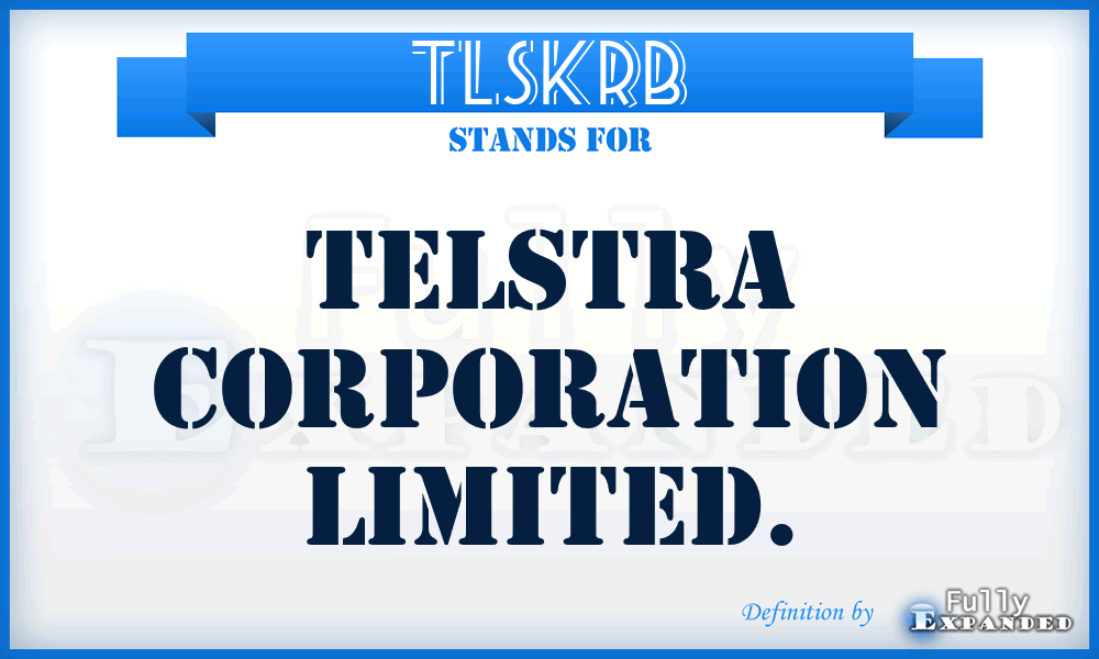 TLSKRB - Telstra Corporation Limited.