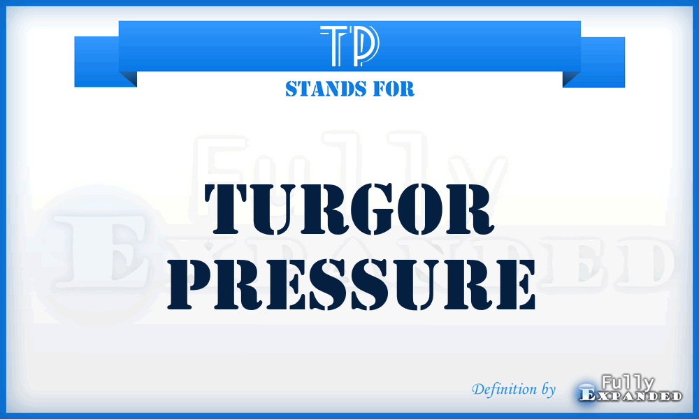 TP - turgor pressure