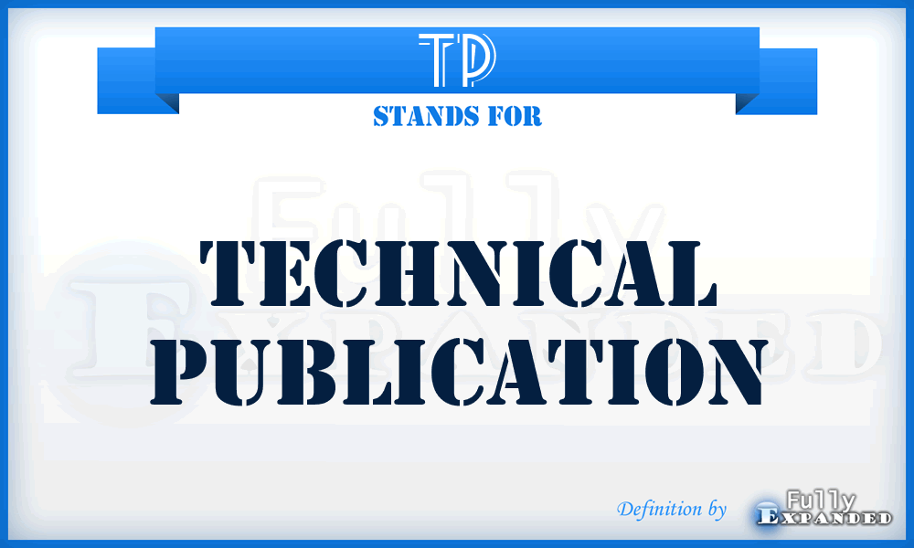 TP - technical publication