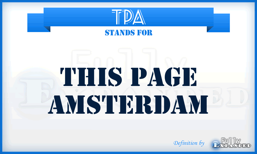 TPA - This Page Amsterdam