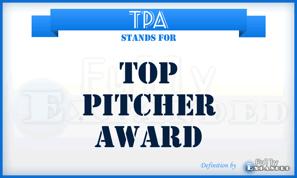 TPA - Top Pitcher Award
