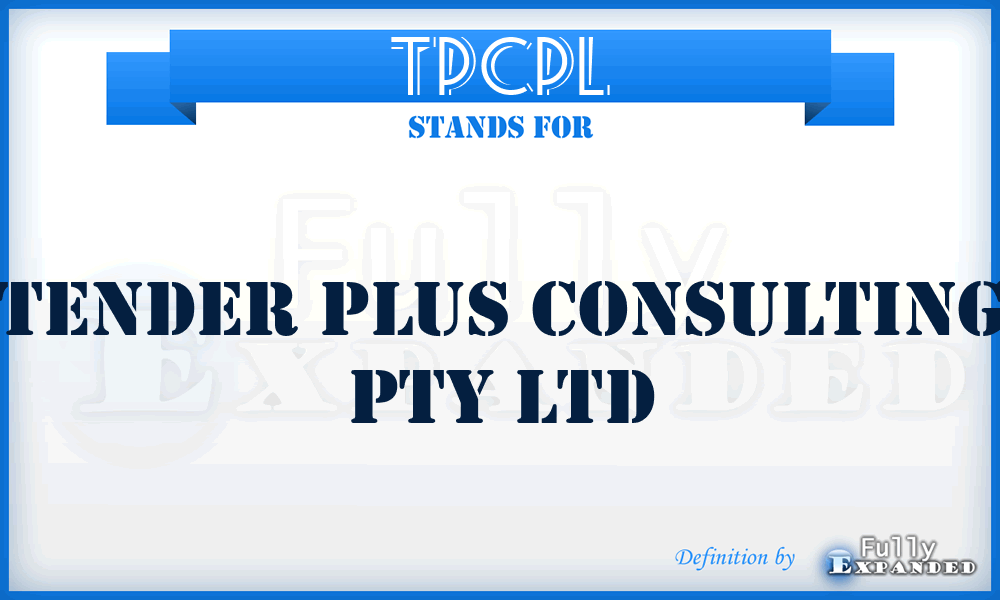 TPCPL - Tender Plus Consulting Pty Ltd
