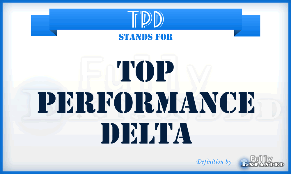 TPD - Top Performance Delta