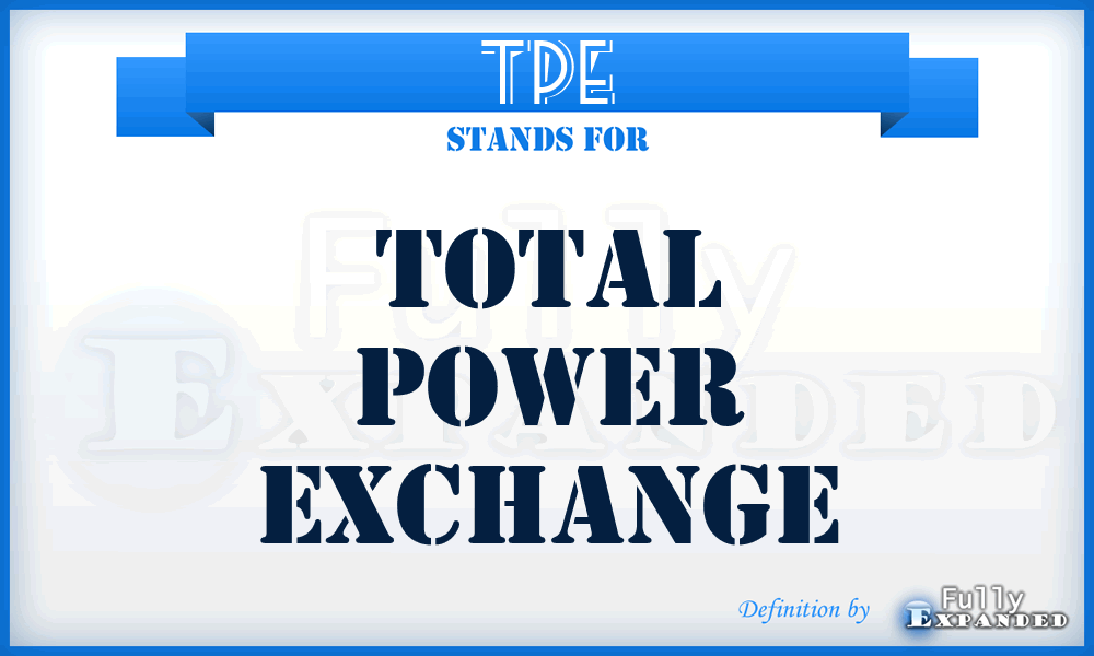 TPE - Total Power Exchange