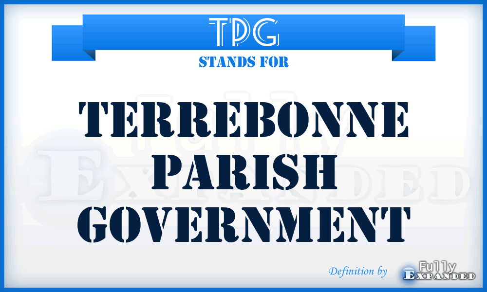 TPG - Terrebonne Parish Government