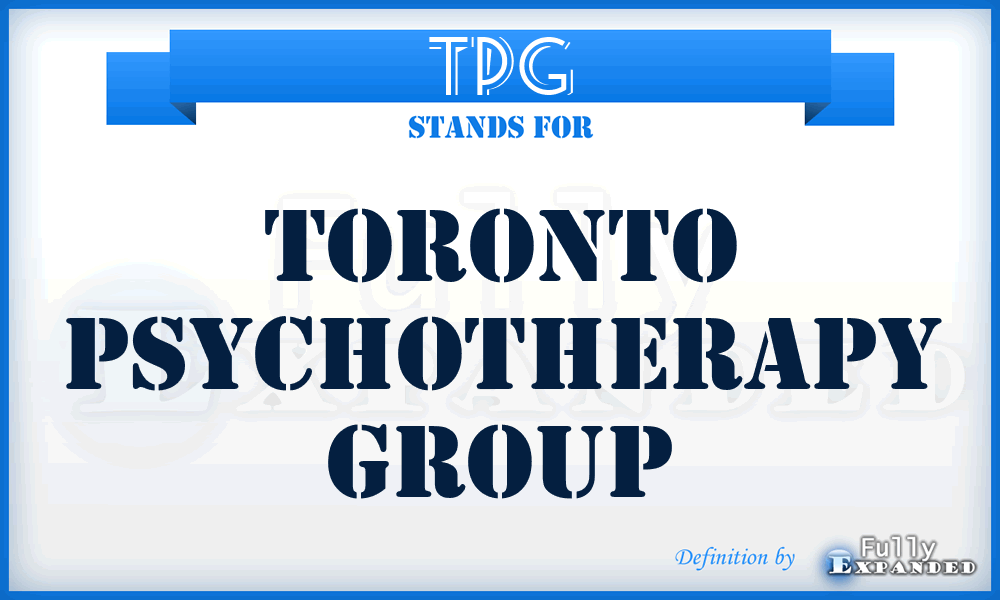 TPG - Toronto Psychotherapy Group