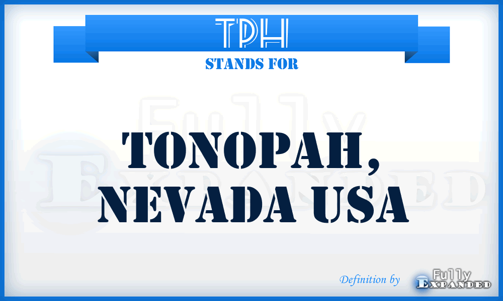 TPH - Tonopah, Nevada USA