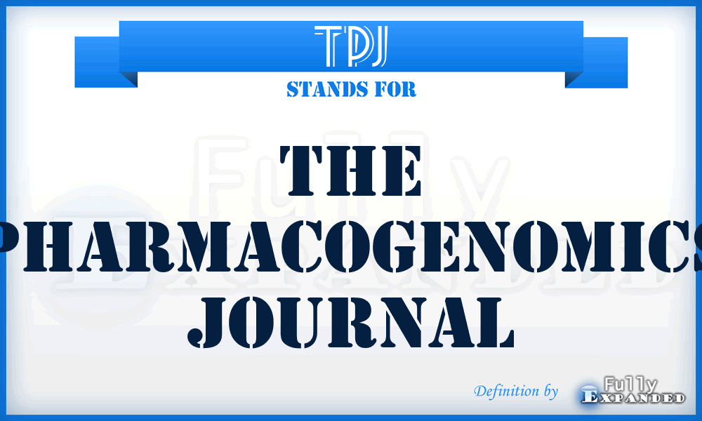 TPJ - The Pharmacogenomics Journal