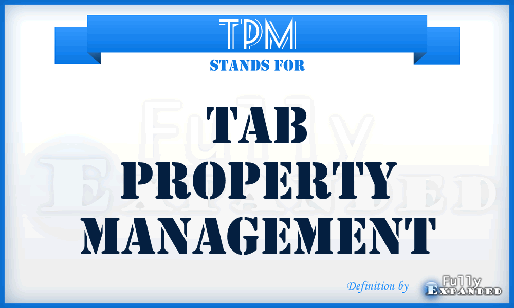 TPM - Tab Property Management