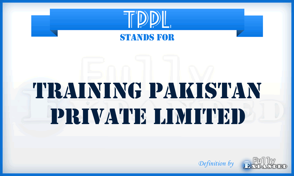 TPPL - Training Pakistan Private Limited