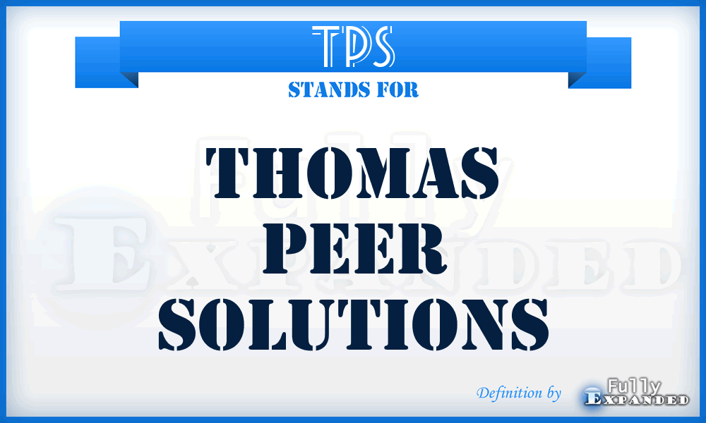 TPS - Thomas Peer Solutions