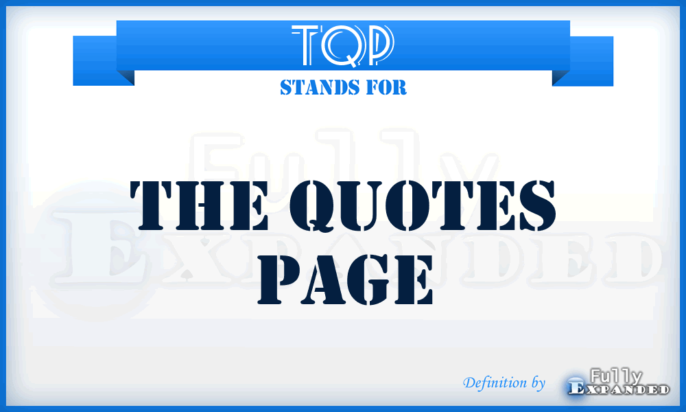 TQP - The Quotes Page