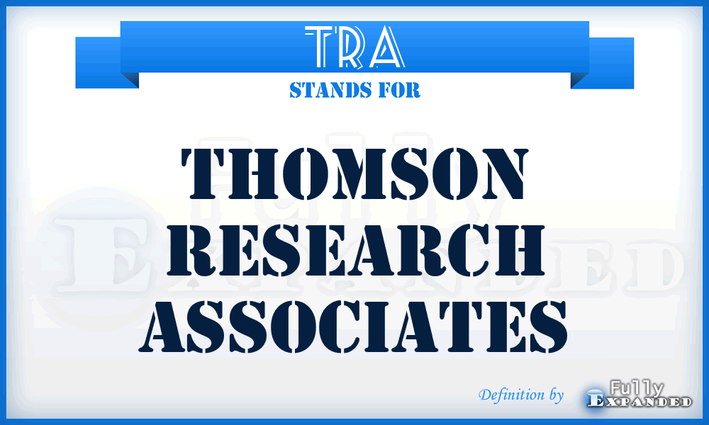 TRA - Thomson Research Associates