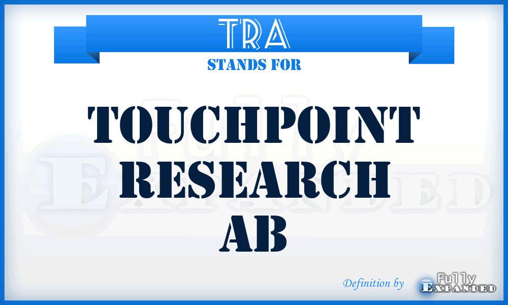 TRA - Touchpoint Research Ab