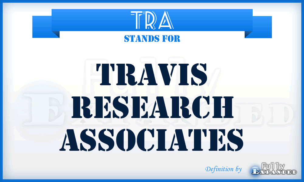 TRA - Travis Research Associates