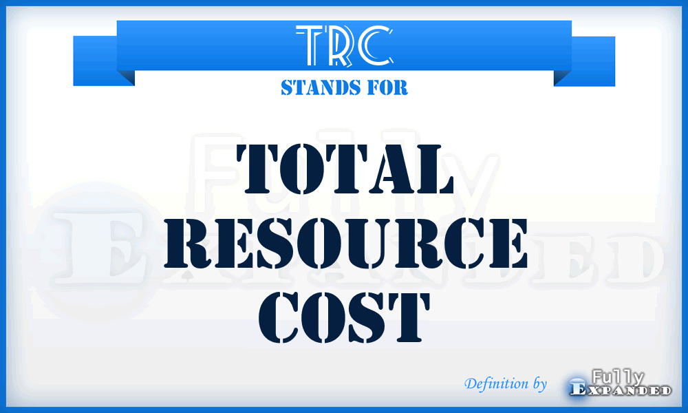 TRC - Total Resource Cost