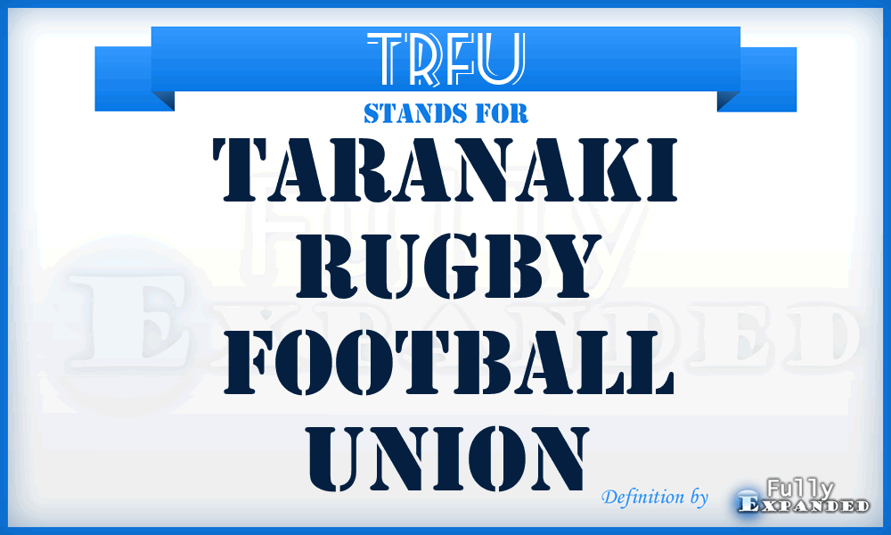 TRFU - Taranaki Rugby Football Union