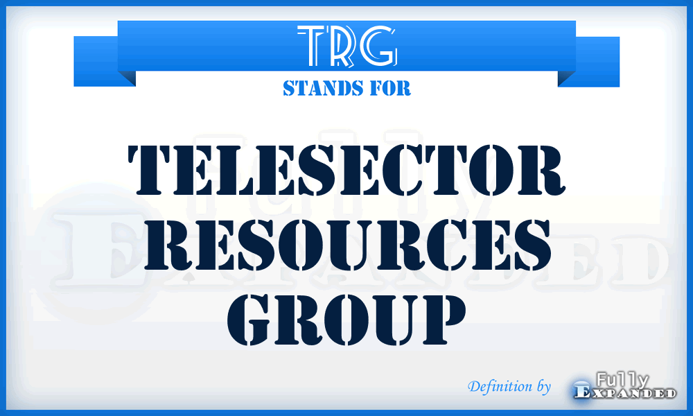 TRG - Telesector Resources Group