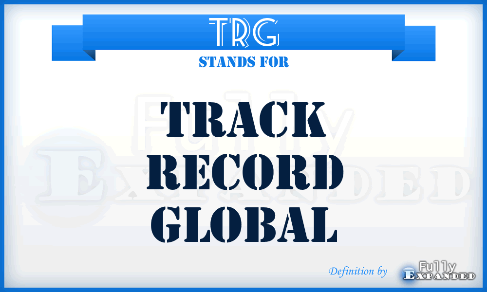 TRG - Track Record Global