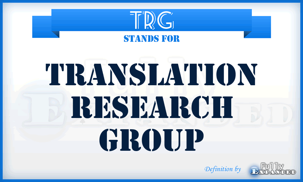 TRG - Translation Research Group