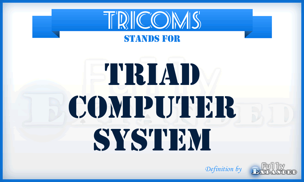 TRICOMS - TRIAD Computer System