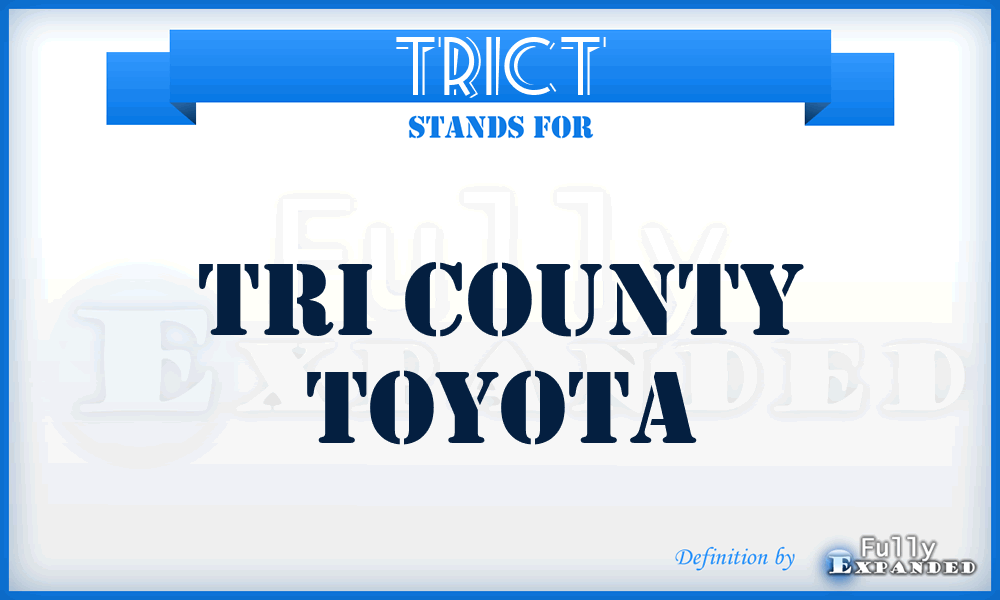 TRICT - TRI County Toyota