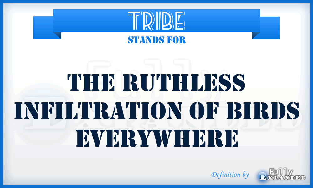 TRIBE - The Ruthless Infiltration of Birds EveryWhere